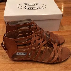 Steve Madden cognac Tassel sandals size 9
